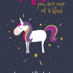 Daughter Unicorn Birthday Card