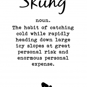 Skiing Definition - Card for Skier