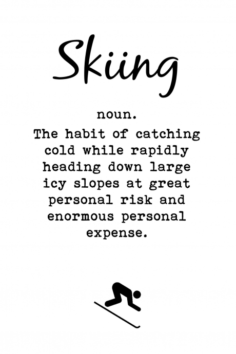 Skiing Definition - Card for Skier