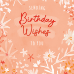 Floral Birthday Wishes card