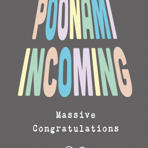 New Baby, Poonami congratulations Card