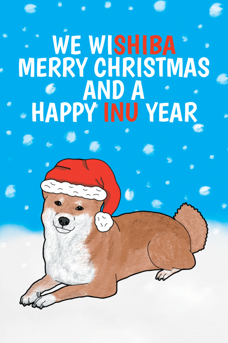 Funny Shiba Inu Pun Merry Christmas Card