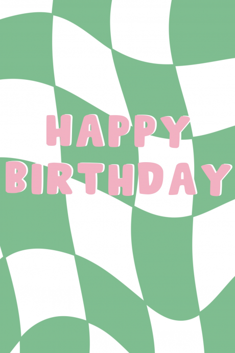 Happy Birthday Pink and Green