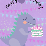 Happy 1st Birthday - Dino