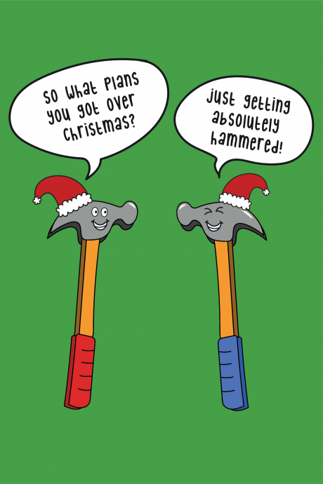 Let's Get Hammered Christmas Card
