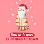 Santa Claws Christmas Card