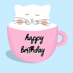 Happy Birthday Kitty in mug