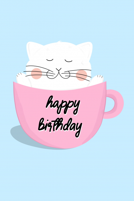 Happy Birthday Kitty in mug