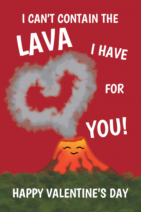 Lava Love Pun Valentine's Day Card