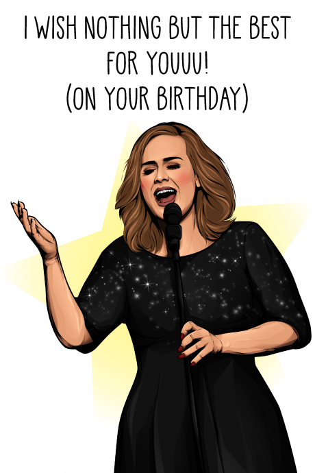 Adele inspired Birthday Card