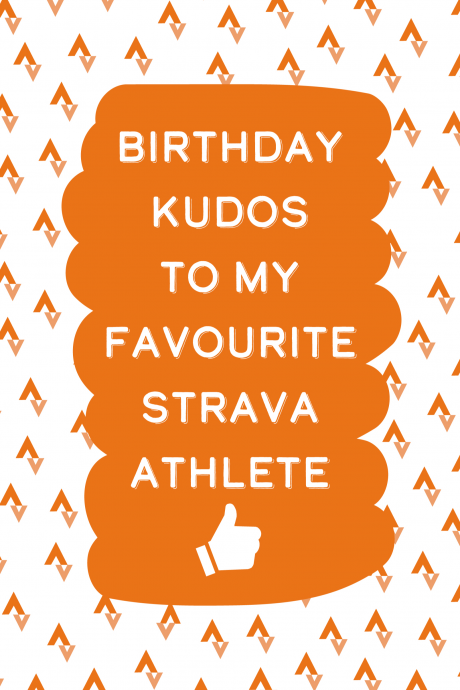 Strava Birthday card for runners and cyclists