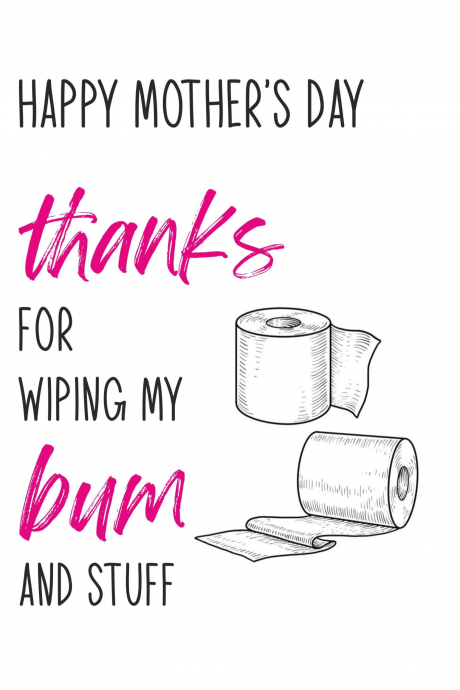 Thanks for wiping my bum