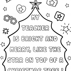 Teacher Tree - Colour Me