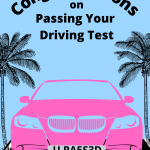 Congratulations - Passing Driving Test - Pink Car