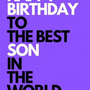 Happy Birthday - Best Son