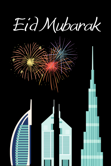 Eid Mubarak Dubai Fireworks