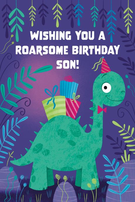 Dinosaur Son Birthday Card