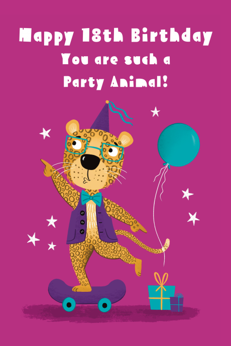 Happy 18th Birthday Party Animal