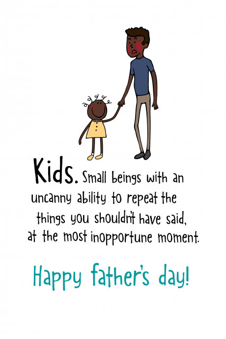 Embarrassing Kids Father's Day Card