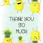 Pineapple Kawaii Thank You Card