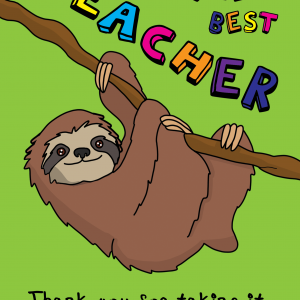 The Best Teacher Thank You Card