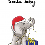 Santa baby elephant