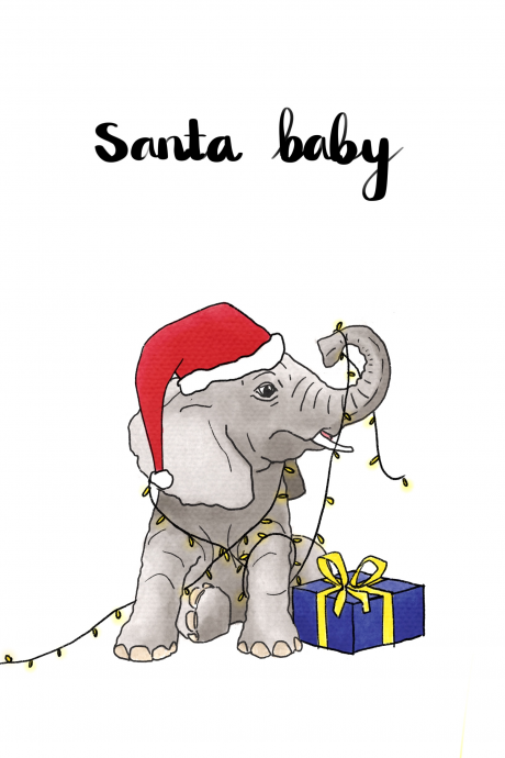 Santa baby elephant