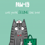 Paw-ly Cat Get Well Soon Card