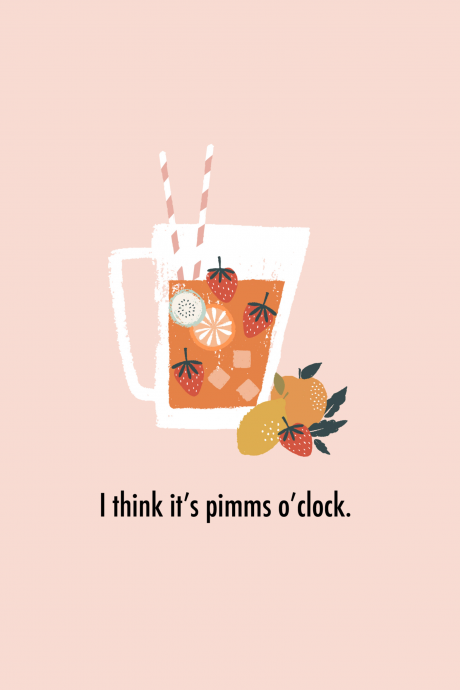 I think it's pimms o'clock