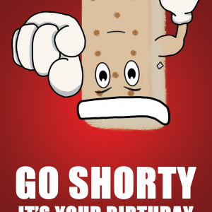 Go Shorty Shortbread Pun Card