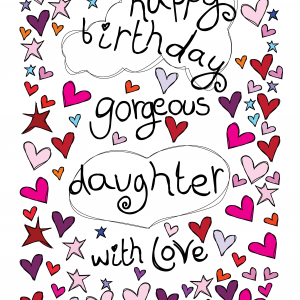 Happy Birthday Card Gorgeous Daughter With Love