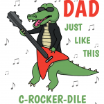 Rocking Crocodile Dad Birthday Card