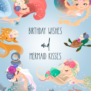 Mermaid Kisses Birthday Card
