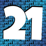 21st Happy Birthday Card