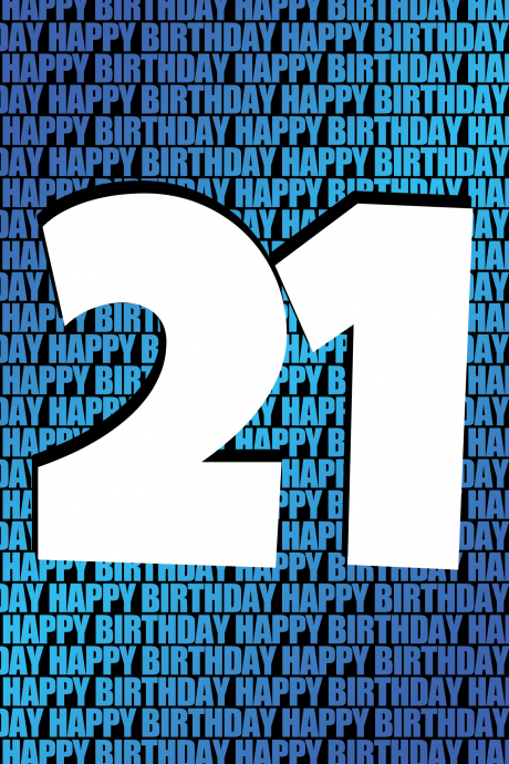 21st Happy Birthday Card