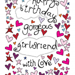 Happy Birthday Card Gorgeous Girlfriend With Love