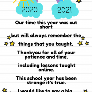 Thankyou Teacher 2020/21