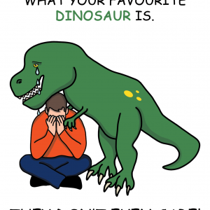 Funny Favourite Dinosaur Meme Birthday Card