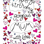 Happy Birthday Card Gorgeous Mum With Love