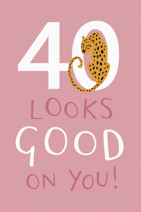 40 Looks Good On You Birthday Card