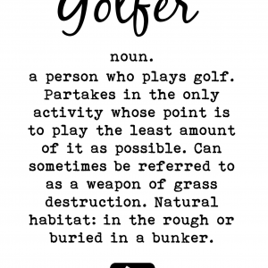 Golfer Definition - Card for Golfer