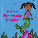 4 Today Mer-mazing Daughter Mermaid Birthday Card