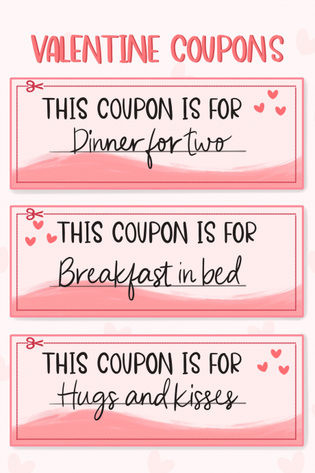 Valentine coupons