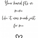 Your hand in mine