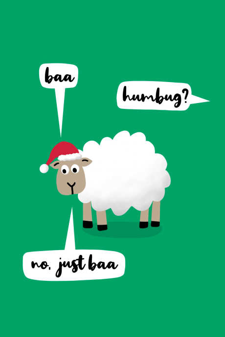 Baa Humbug Christmas Card
