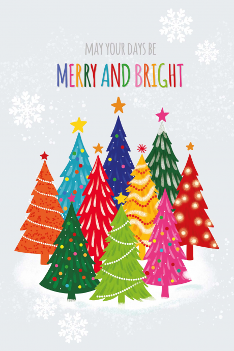 merry and Bright Christmas trees