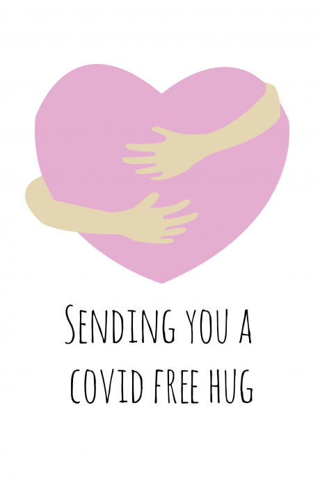 Covid Free Hug - Thinking of you card