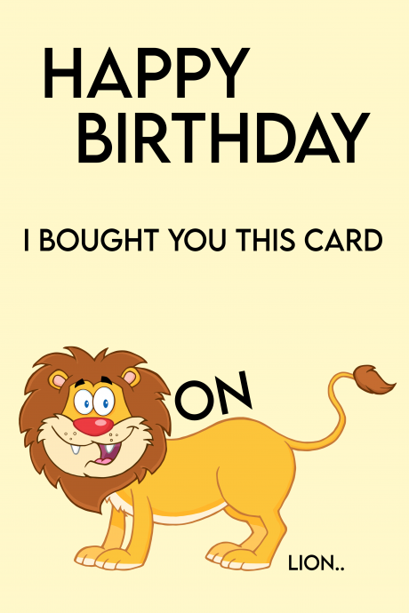 Onlion birthday card