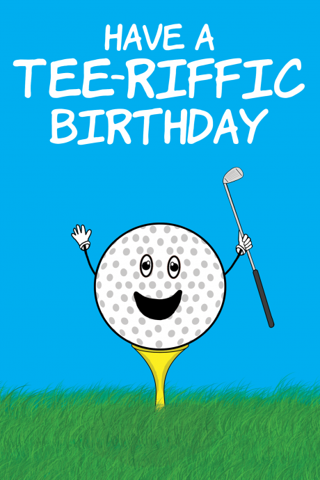 Tee-Riffic Golfing Birthday Day Card