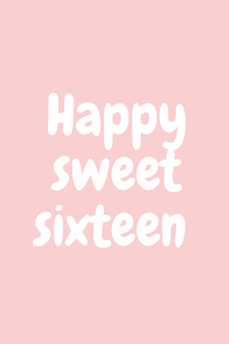 Sweet sixteen card